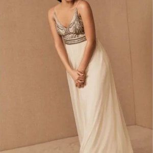 BHLDN Adrianna Papell Vilette Beaded Maxi Dress - bridesmaid/ formal